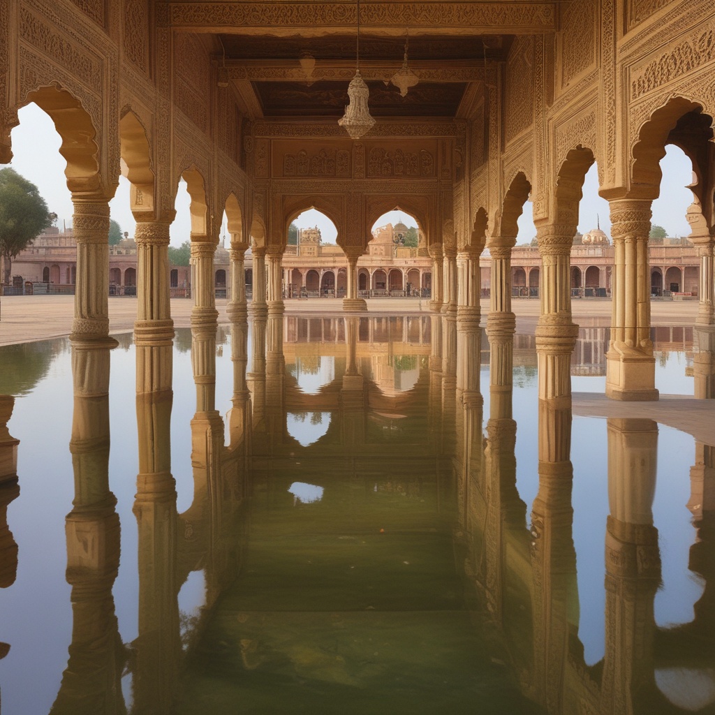 A grand palace in Rajasthan reflecting historical architecture